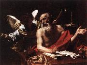 Simon Vouet St Jerome and the Angel oil painting on canvas